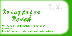 krisztofer medek business card